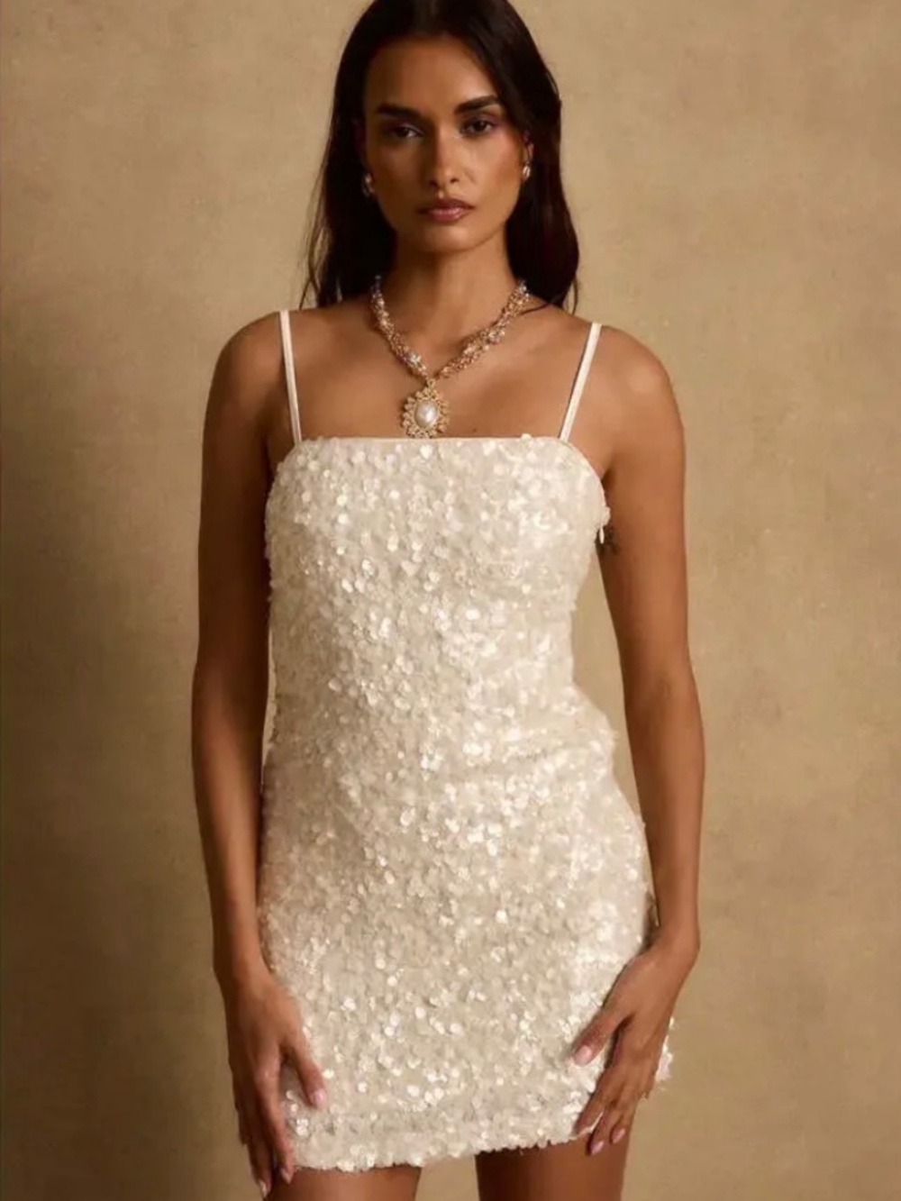 12th Tribe Pearl Bay Sequin Mini Dress